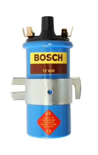 Chuck's Convertible Parts - IGNITION COIL, BLUE BOSCH 12 VOLT OEM, BUG 47-79, BUS 50-79, GHIA 56-74, TYPE 3 66-73, THING 73-74, VANAGON 80-83