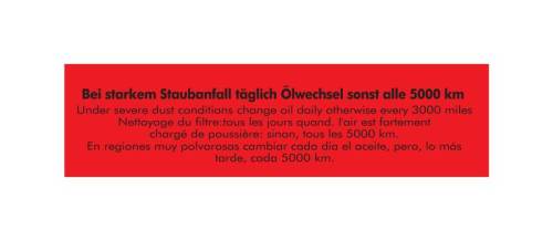 Chuck's Convertible Parts - STICKER, AIR CLEANER, RECTANGLE *MADE BY WCM*