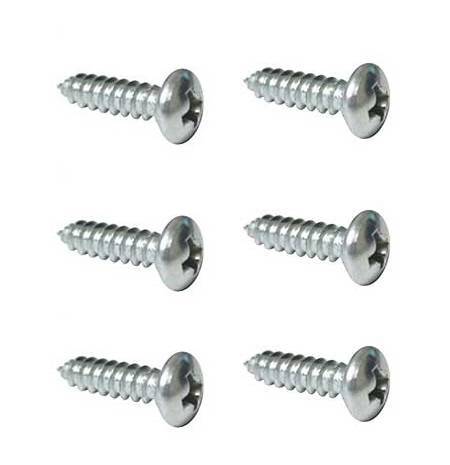 Chuck's Convertible Parts - SCREWS, SUNVISORS AND VARIOUS APPLICATIONS #8 x 18mm SET OF 6