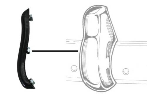 Chuck's Convertible Parts - BUMPER GUARD, RUBBER IMPACT STRIPS, SET OF 4, BUG 1952-67