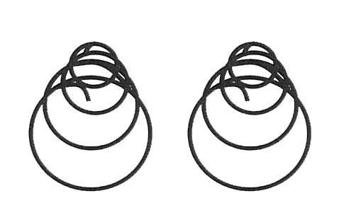 Chuck's Convertible Parts - SPRINGS, UNDER DOOR HANDLE & WINDOW CRANK BEHIND DOOR PANEL, SET OF 2, BUG / BUS / GHIA / TYPE 3 1946-79 *MADE IN USA BY WCM*