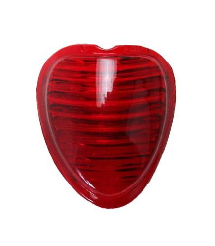 Chuck's Convertible Parts - LENS, TOP OF TAIL LIGHT, HEART SHAPED, LEFT OR RIGHT *GERMAN* BUG 1952-55