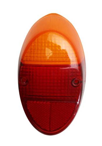 Chuck's Convertible Parts - LENS, TAIL LIGHT, LEFT OR RIGHT, RED / AMBER, BUG 1962-67
