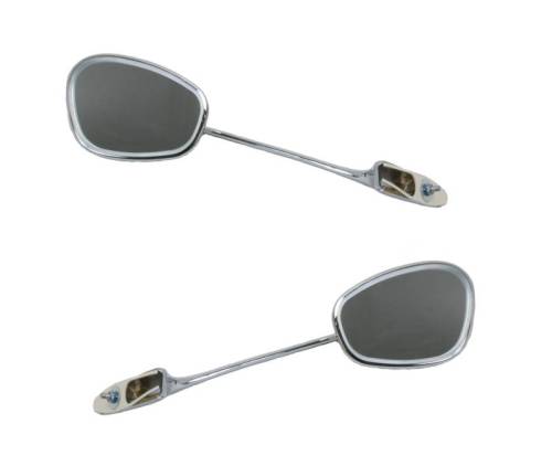 Chuck's Convertible Parts - MIRROR, ALBERT STYLE CHROME SWAN NECK, LEFT AND RIGHT, BUG 1950-66