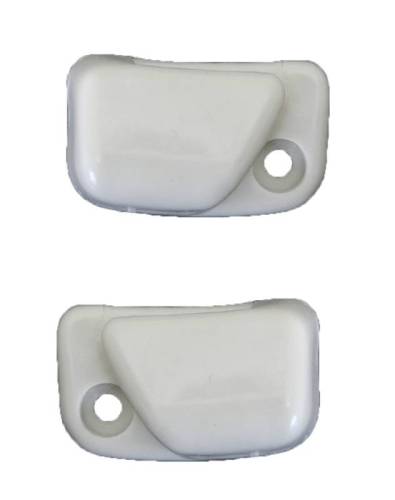 Chuck's Convertible Parts - MOUNT, SUNVISOR CLIPS, WHITE, BUG 1968-79, GHIA 1968-74, TYPE 3 1968-73 *MADE IN USA BY WCM*