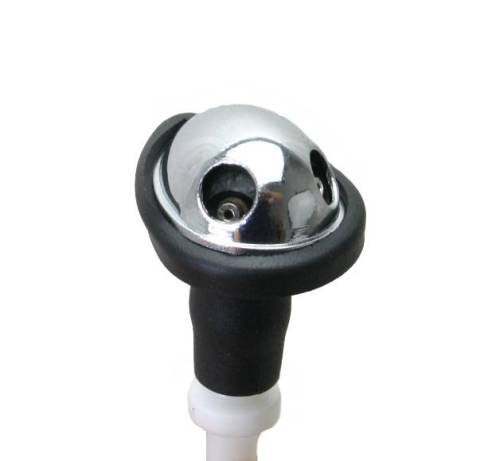 Chuck's Convertible Parts - NOZZLE, CHROME "TEAR DROP" SHAPE WINDOW WASHER WITH SEAL, BUG 61-79 / GHIA 61-74 / TYPE 3 1962-73