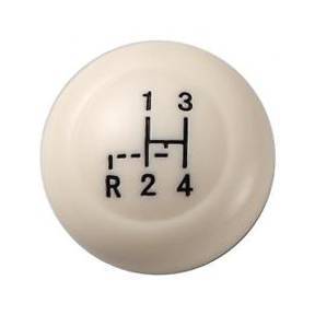 Chuck's Convertible Parts - SHIFT KNOB, 10mm IVORY WITH SHIFT PATTERN, BUG 1949-60, BUS 1950-67, GHIA 1956-60