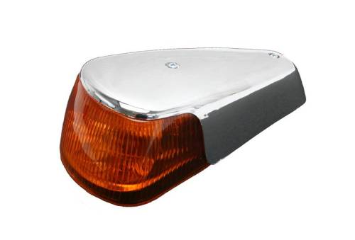Chuck's Convertible Parts - TURN SIGNAL ASSEMBLY, RIGHT WITH AMBER LENS, BUG 1970-79, THING 1973-74 (Driver Quality)