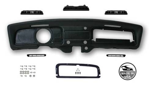 Chuck's Convertible Parts - DASH PAD KIT, OEM QUALITY METAL REINFORCED DASH, STANDARD BUG 1975 *MADE IN USA BY WCM* (Includes Dash, Vents, Glove Box Ring & Hardware)