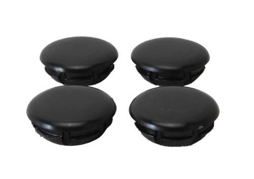 Chuck's Convertible Parts - PLUGS, DOOR HINGE SCREW HOLES, BLACK SET OF 4, ALL BUGS 1952-79 *MADE BY WCM*
