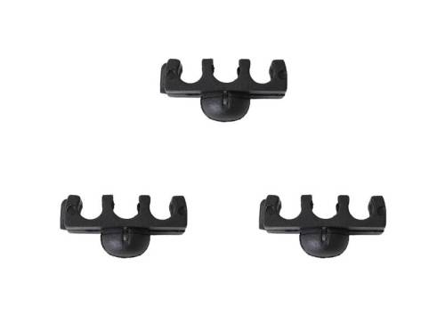 Chuck's Convertible Parts - HOLDERS, SPARK PLUG WIRES, 3 SLOT (SET OF 3) BUG / BUS / GHIA / TYPE 3 / THING 1961-79, VANAGON 1980-83