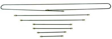 Chuck's Convertible Parts - METAL BRAKE LINE KIT, 7 PCS, BUG 1950-66, GHIA 1956-66