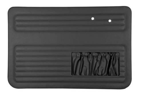 Chuck's Convertible Parts - DOOR PANELS, BLACK WITH POCKET, BUG 1967-79