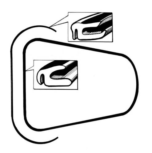 Chuck's Convertible Parts - HOOD AND DECKLID SEAL SET, ALL GHIAS 1956-74 *MADE IN THE USA BY WCM*