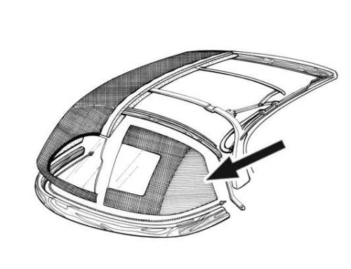 Chuck's Convertible Parts - TOP PADDING KIT, GHIA CONVERTIBLE 1958-1969 1/2 *MADE IN USA BY WCM* (1969 up to VIN # 149431007)