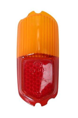 Chuck's Convertible Parts - LENS, TAIL LIGHT, AMBER & RED, LEFT OR RIGHT *GERMAN* GHIA 1956-58 1/2