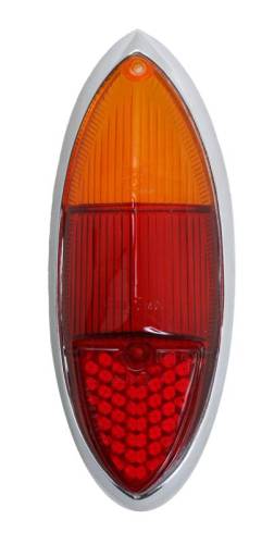Chuck's Convertible Parts - LENS, TAIL LIGHT, AMBER / RED, EUROPEAN, LEFT OR RIGHT *GERMAN* GHIA 1960-69