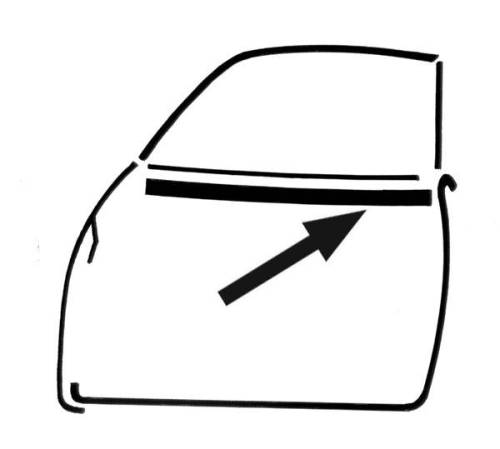 Chuck's Convertible Parts - OUTSIDE SCRAPER, RUBBER ONLY, GHIA 1956-59 *MADE IN USA BY WCM*