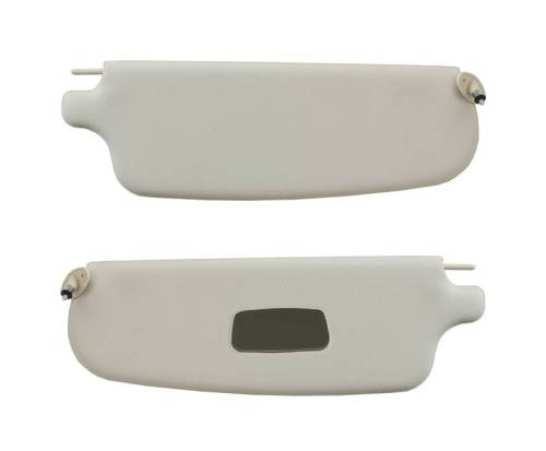 Chuck's Convertible Parts - SUNVISORS, WHITE VINYL WITH MIRROR, LEFT & RIGHT, GHIA SEDAN & CONV. 1965-74