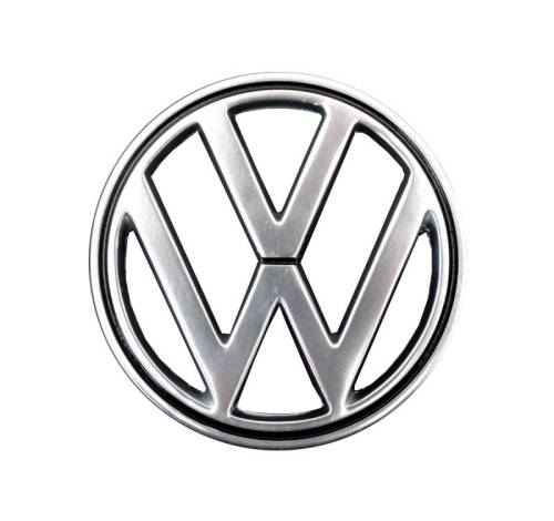 Chuck's Convertible Parts - VW EMBLEM, FRONT HOOD 50mm *GERMAN* ALL GHIAS 1963-74 (Base Part # 141-613, Clips # 141-611)
