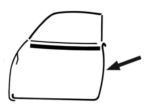Chuck's Convertible Parts - DOOR SEAL, RIGHT *GERMAN* ALL GHIAS 56-74