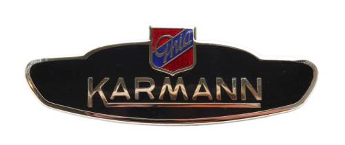 Chuck's Convertible Parts - EMBLEM, KARMANN SIDE BODY BADGE, ALL GHIAS 1960-74 (Clips Part # 141-938)
