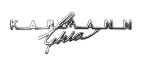Chuck's Convertible Parts - DASH KARMANN GHIA EMBLEM SCRIPT, CHROME, GHIA 1967-74 (Clips Part # 143-913)
