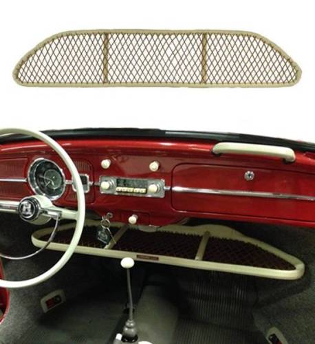 Chuck's Convertible Parts - PARCEL TRAY SHELF UNDER DASH, BAMBUS REPRODUCTION VINYL WRAPPED BAMBOO, BUG CONV. 1950-79
