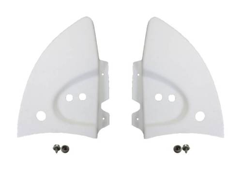 Chuck's Convertible Parts - COVER, QUARTER HINGES, WHITE PLASTIC, BUG CONV. 1968-79 *MADE IN USA BY WCM*