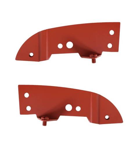 Chuck's Convertible Parts - MOUNTING PLATES, TOP FRAME TO HEADER BOW, LEFT & RIGHT WELD-IN, BUG CONV. 1968-72 *MADE BY WCM*