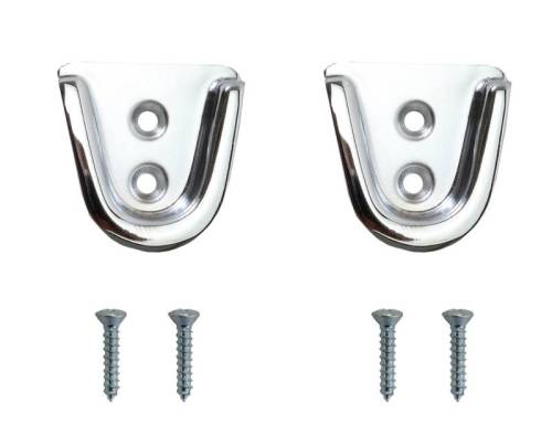 Chuck's Convertible Parts - METAL PLATE, DOOR ALIGNMENT WEDGE, SET OF 2 WITH SCREWS, BUG CONV. 1960-79, GHIA 1964-74 *MADE BY WCM* (Rubber Part # 141-277-L/R)