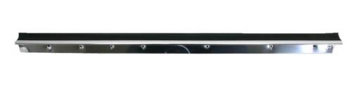 Chuck's Convertible Parts - SCRAPER, OUTSIDE RIGHT QUARTER WITH CHROME *GERMAN* BUG CONV. 1965-79  (Modification req. for 1965)