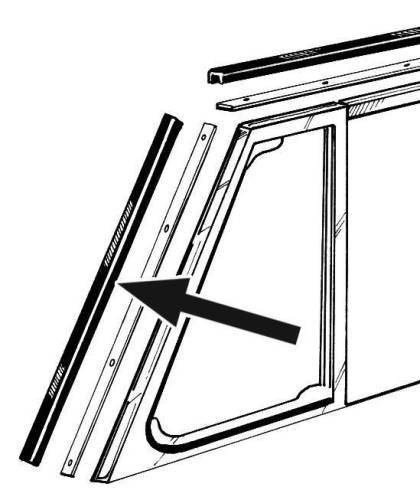 Chuck's Convertible Parts - SEALS, VENT FRAME TO POST, BUG CONV 1965-79 *MADE IN USA BY WCM*