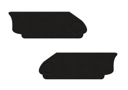Chuck's Convertible Parts - KICK PANELS, REAR SEAT BLACK VINYL, BUG CONV. 65-79