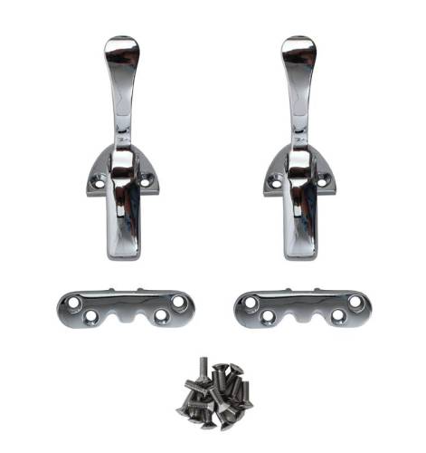 Chuck's Convertible Parts - TOP LOCK AND CATCH SET, LEFT & RIGHT COMPLETE WITH SCREWS, BUG CONV. 1961-64 *MADE BY WCM*