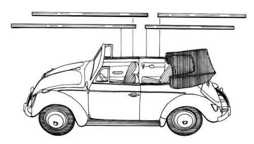 Chuck's Convertible Parts - MOLDING SET, ON TOP DOORS AND QUARTER WINDOWS, SET OF 8 *GERMAN* BUG CONV. 1953-64