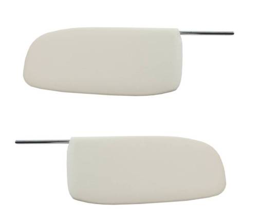 Chuck's Convertible Parts - SUNVISORS WITH RODS, WHITE LEFT & RIGHT, BUG CONVERTIBLE 1958-64