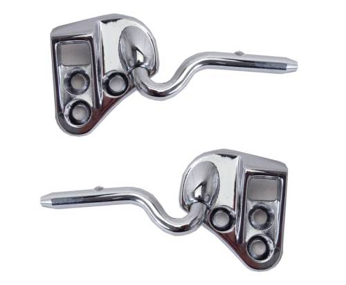 Chuck's Convertible Parts - MOUNT, SUNVISOR & TOP LOCK CATCH, LEFT & RIGHT, BUG CONV. 1968-72 (Screws Part # 151-390)
