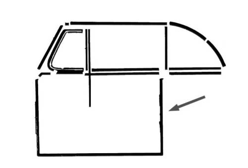 Chuck's Convertible Parts - DOOR SEAL, LEFT, BUG CONV. 1950-79