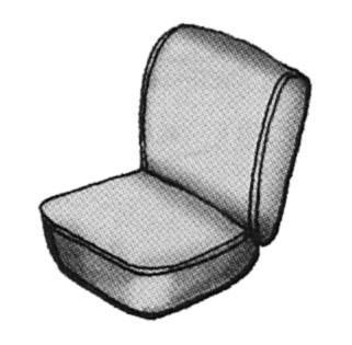 Chuck's Convertible Parts - SEAT COVERS, FRONT, BLACK VINYL, THING 73-74