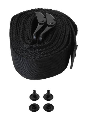 Chuck's Convertible Parts - TOP HOLD DOWN STRAPS, SET OF 2 WITH RIVETS, THING 1973-74
