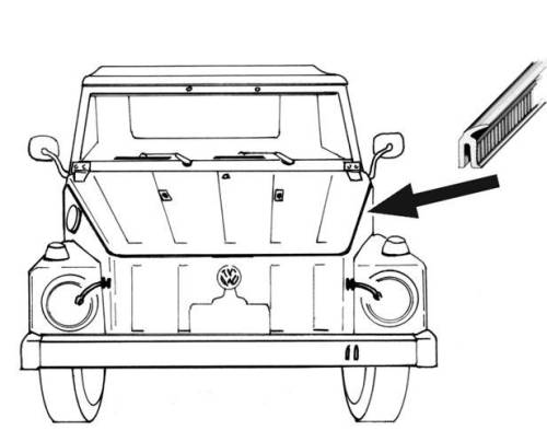 Chuck's Convertible Parts - HOOD SEAL, THING 1973-74 *GERMAN*