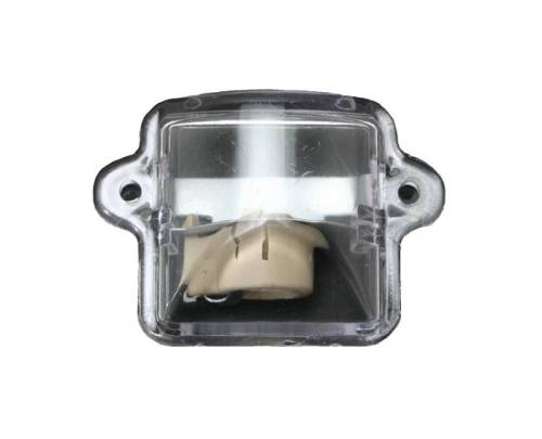 Chuck's Convertible Parts - LENS, LICENSE LIGHT WITH BULB SOCKET, BUG 1964-79, TYPE 3 FASTBACK / NOTCH 1969-73 (Bulb Separate # N-177-192)