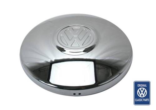 Chuck's Convertible Parts - HUBCAP, CHROME, ORIGINAL VW *GERMAN* HUB CAP WITH LOGO, BUG 68-79, GHIA 67-74, BUS 71-79, TYPE 3 1966-73