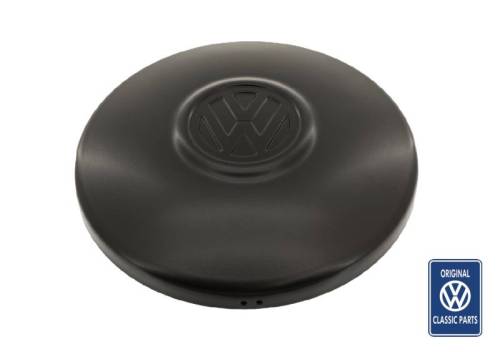 Chuck's Convertible Parts - HUBCAP, BLACK OEM VW *GERMAN* LOGO HUB CAP, BUG 68-79, GHIA 67-74, BUS 71-79, TYPE 3 1966-73