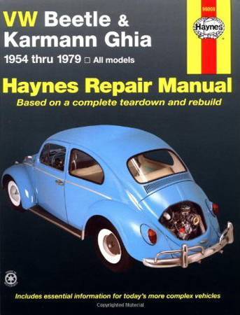 Chuck's Convertible Parts - MANUAL,GENERAL REPAIR BY: HAYNES, BUG & GHIA 1954-1979