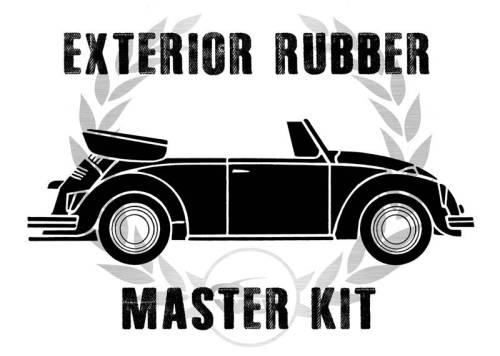 Chuck's Convertible Parts - *MASTER KIT* EXTERIOR RUBBER, BUG CONV. 1975 1/2 -79 (From VIN# 1552012218 with American Style window seals, see description for complete contents)