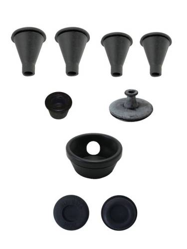 Chuck's Convertible Parts - GROMMET KIT, WIRING HARNESS, SUPER BEETLE BUG 1973-79 (Includes Wire Grommets For: Dash Harness, Heater Channel, Tail Light, Headlight through body / quarter panel & Battery Cable)