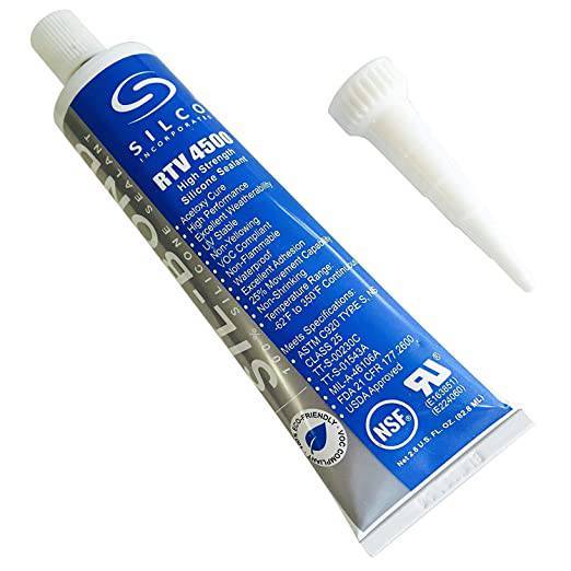 Chuck's Convertible Parts - SILICONE ADHESIVE SEALANT, CLEAR, 2.8 OZ. TUBE (Industrial sealing, Glass, Clean metal, Painted and plastic surfaces)