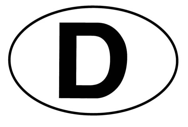 Chuck's Convertible Parts - STICKER "D" DEUTSCHLAND, 4" X 6"